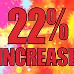 22 percent increase
