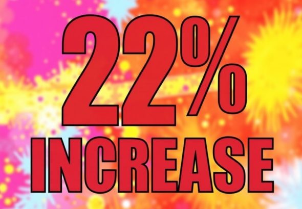 22 percent increase