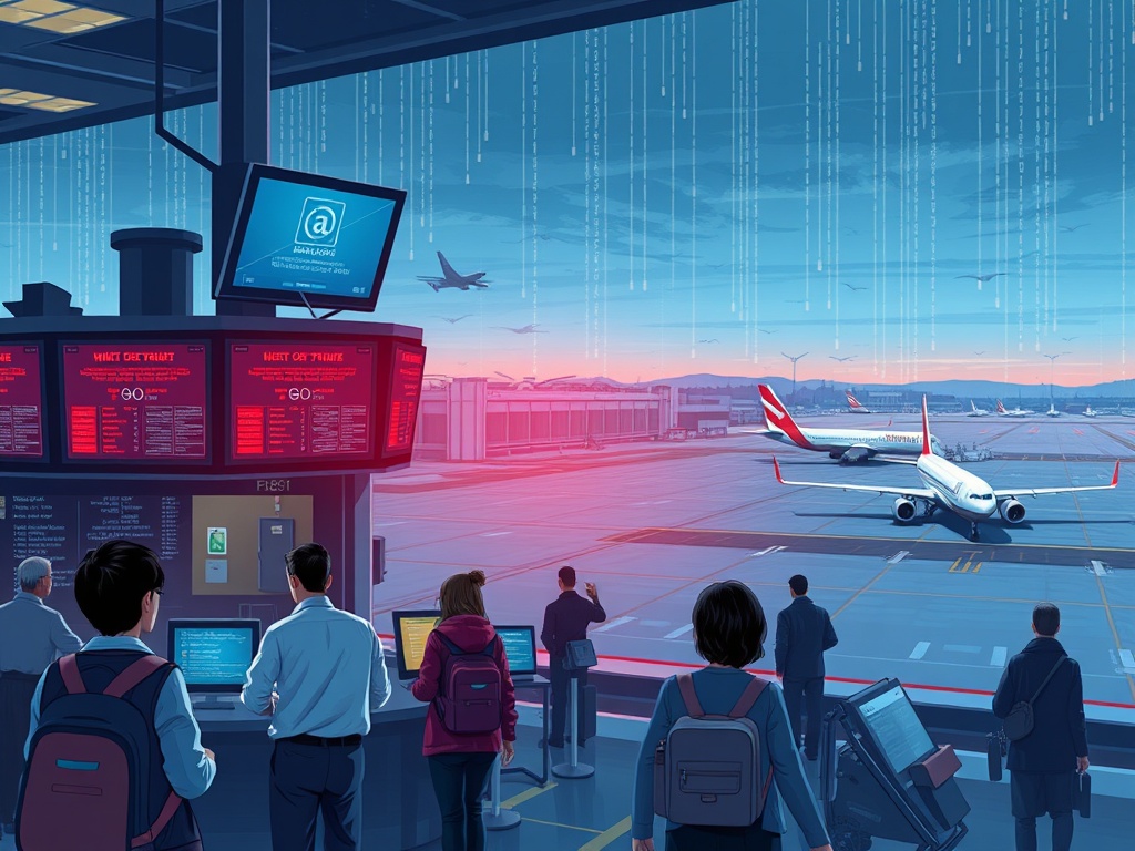Flight grounded due to cyber attack